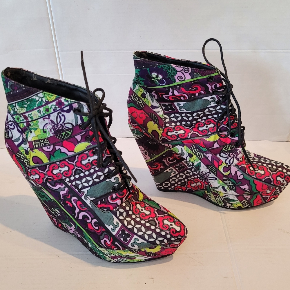 Charles Albert Multicolor Patterned Platform Shoes - image 5